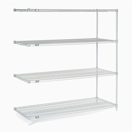 Nexel Wire Shelving Add-On, Poly-Z-Brite, 42W X 18D X 63H A18426Z